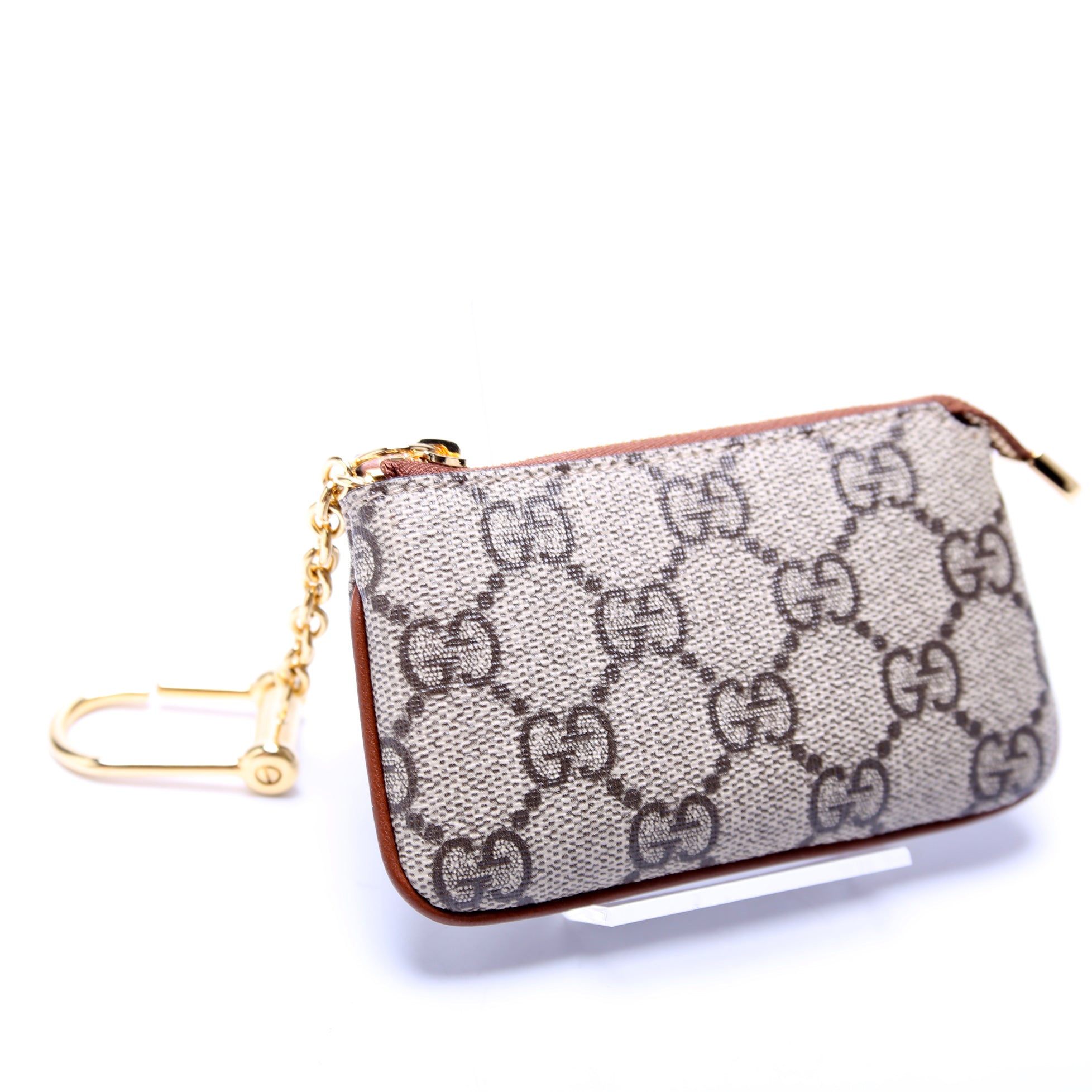 447964 GG Supreme Key Pouch Brown
