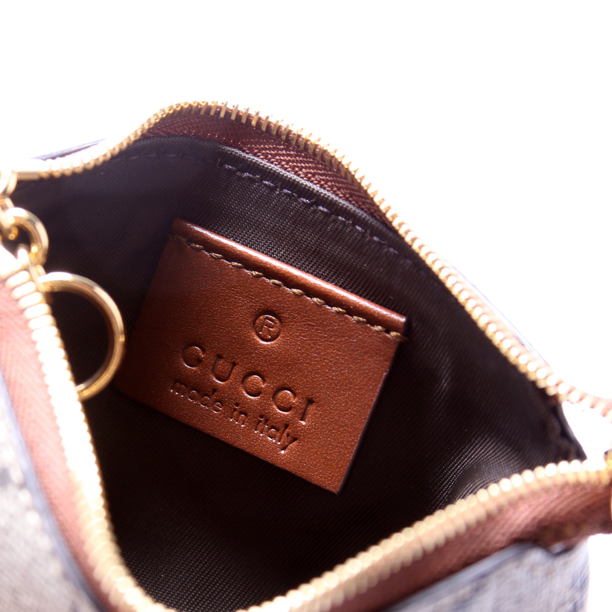 447964 GG Supreme Key Pouch Brown