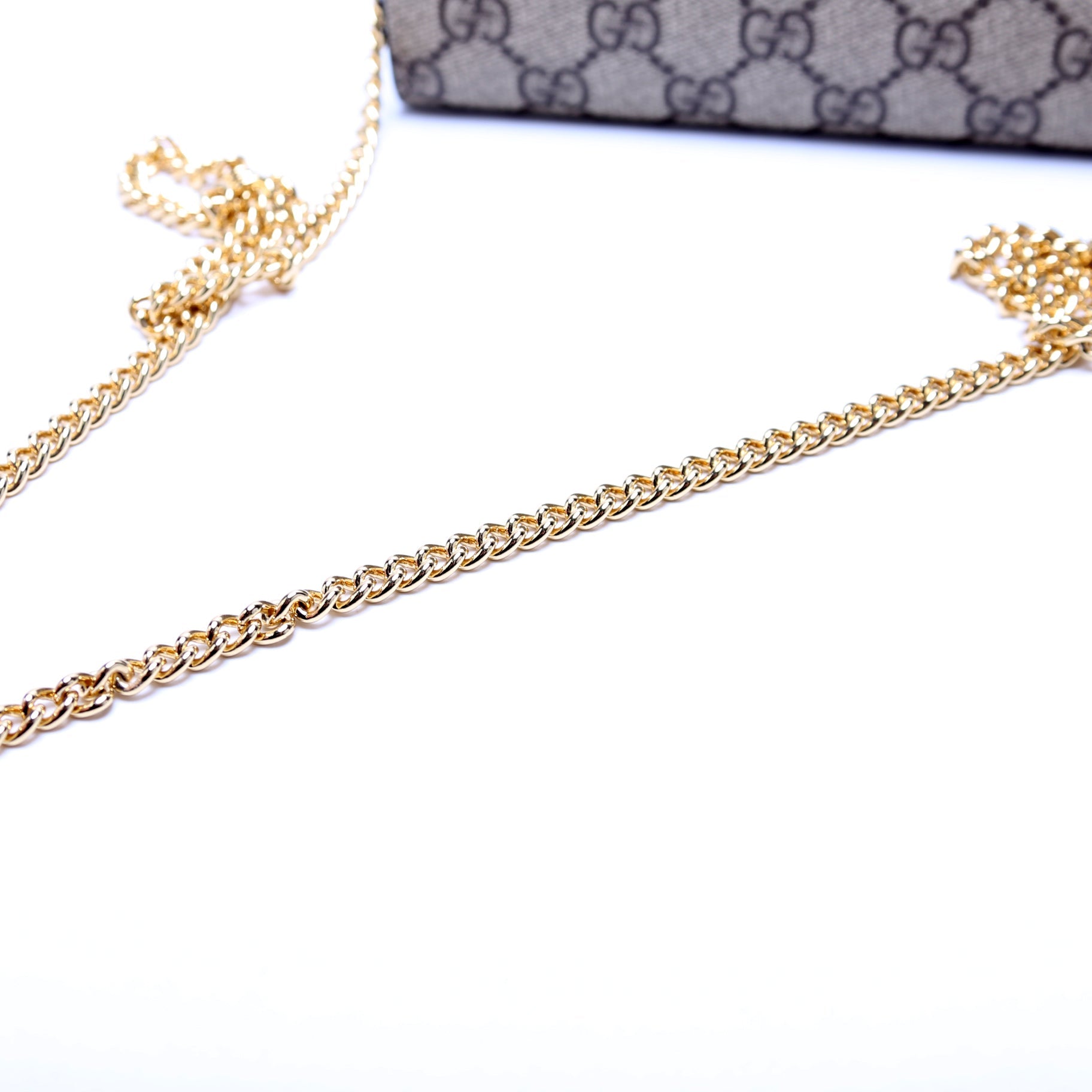 546585 GG Marmont Chain Wallet Black