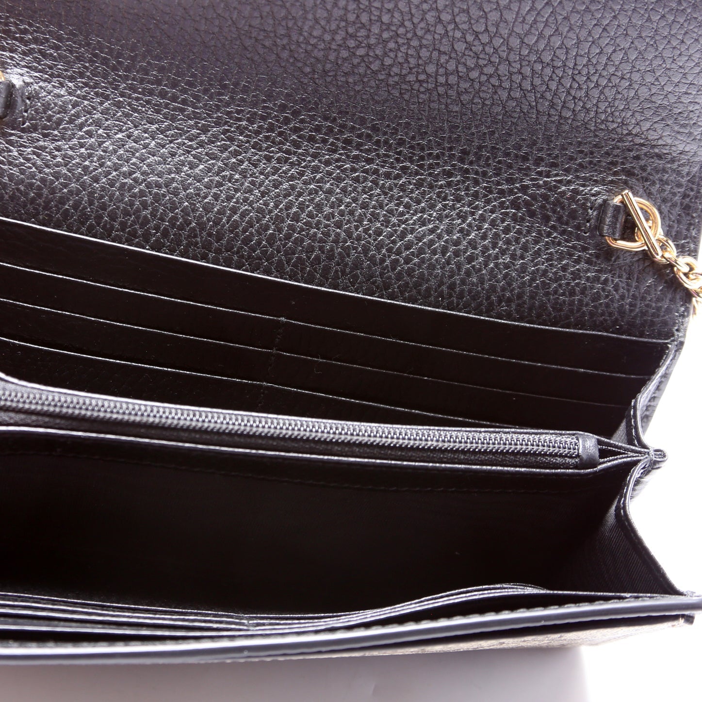 546585 GG Marmont Chain Wallet Black