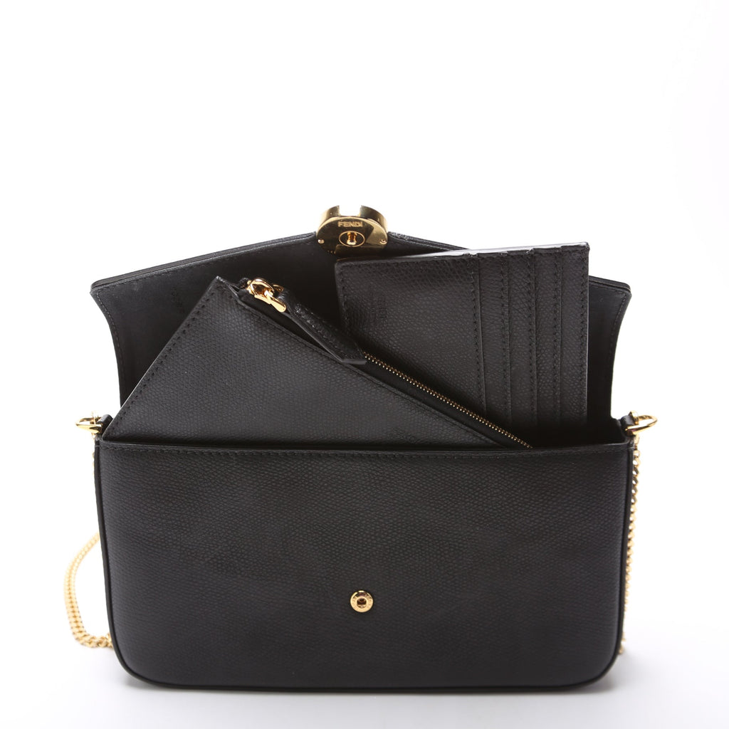 Fendi 8BS032A Wallet on Chain with Pouches Black