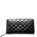 447906 Guccissima Zip Around Organizer Black