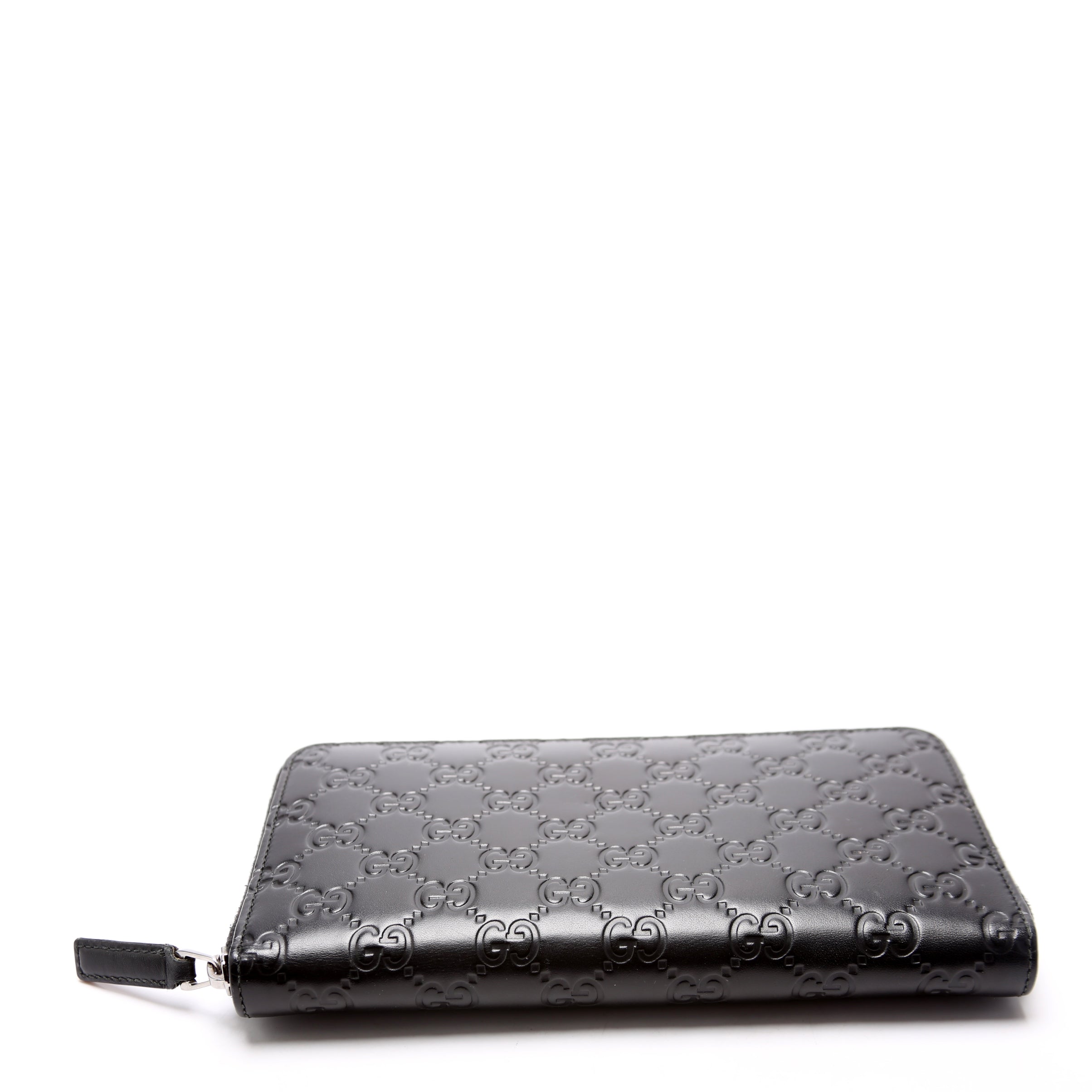 447906 Guccissima Zip Around Organizer Black