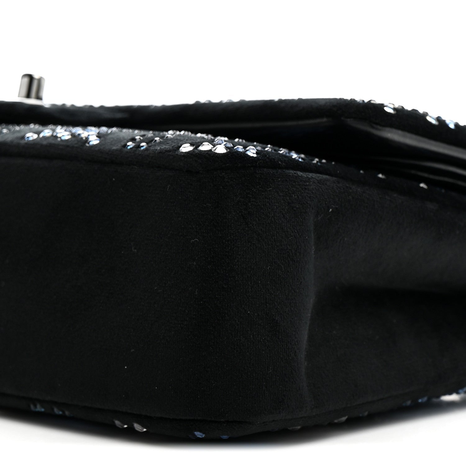 Chanel Velvet Crystal Medium Double Flap Black