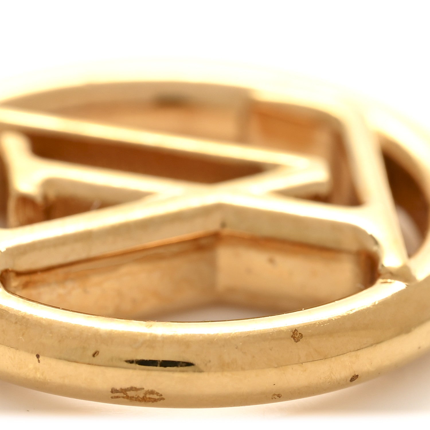 Louis Vuitton Metal Small Louise Hoop Earrings Gold