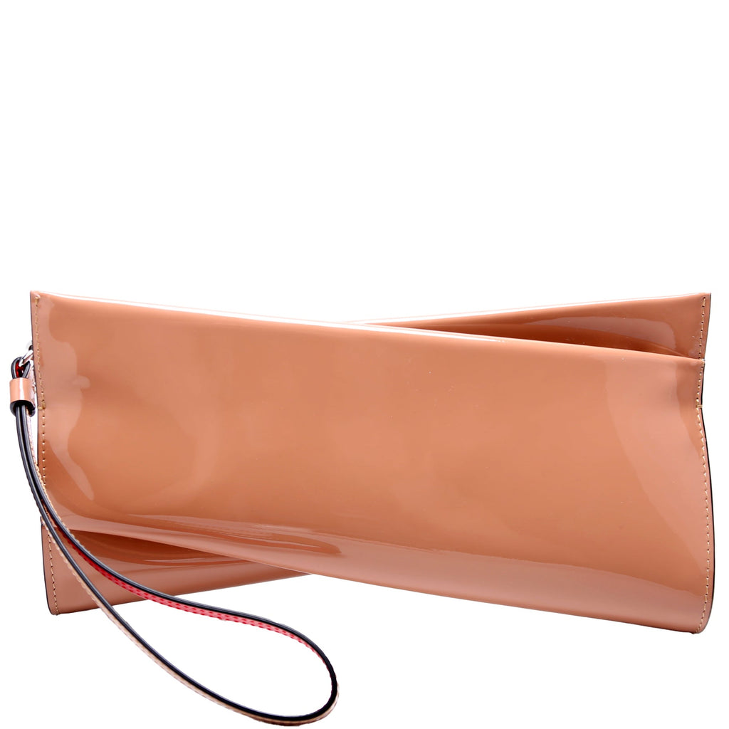 Loubitwist Patent Clutch Nude