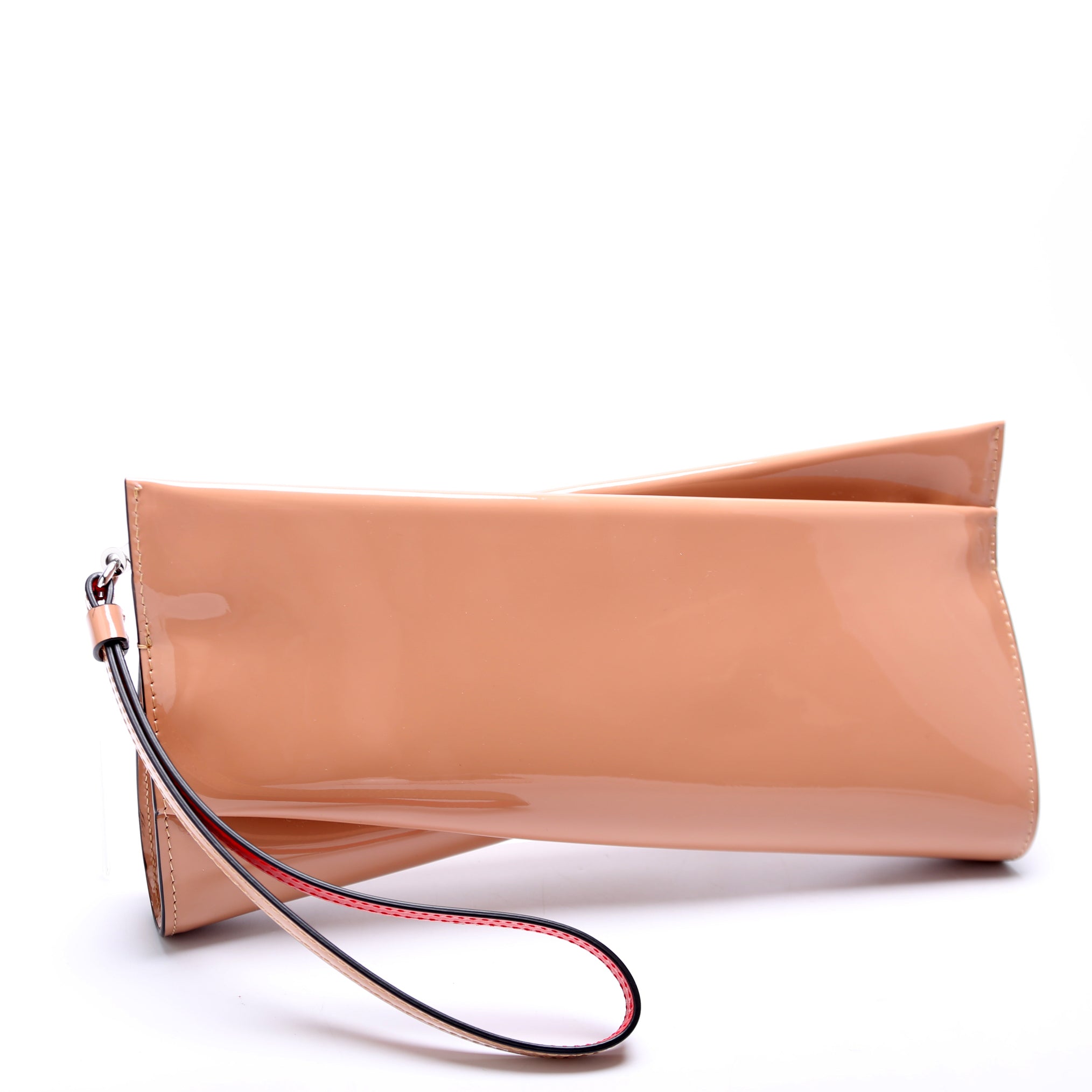 Loubitwist Patent Clutch Nude