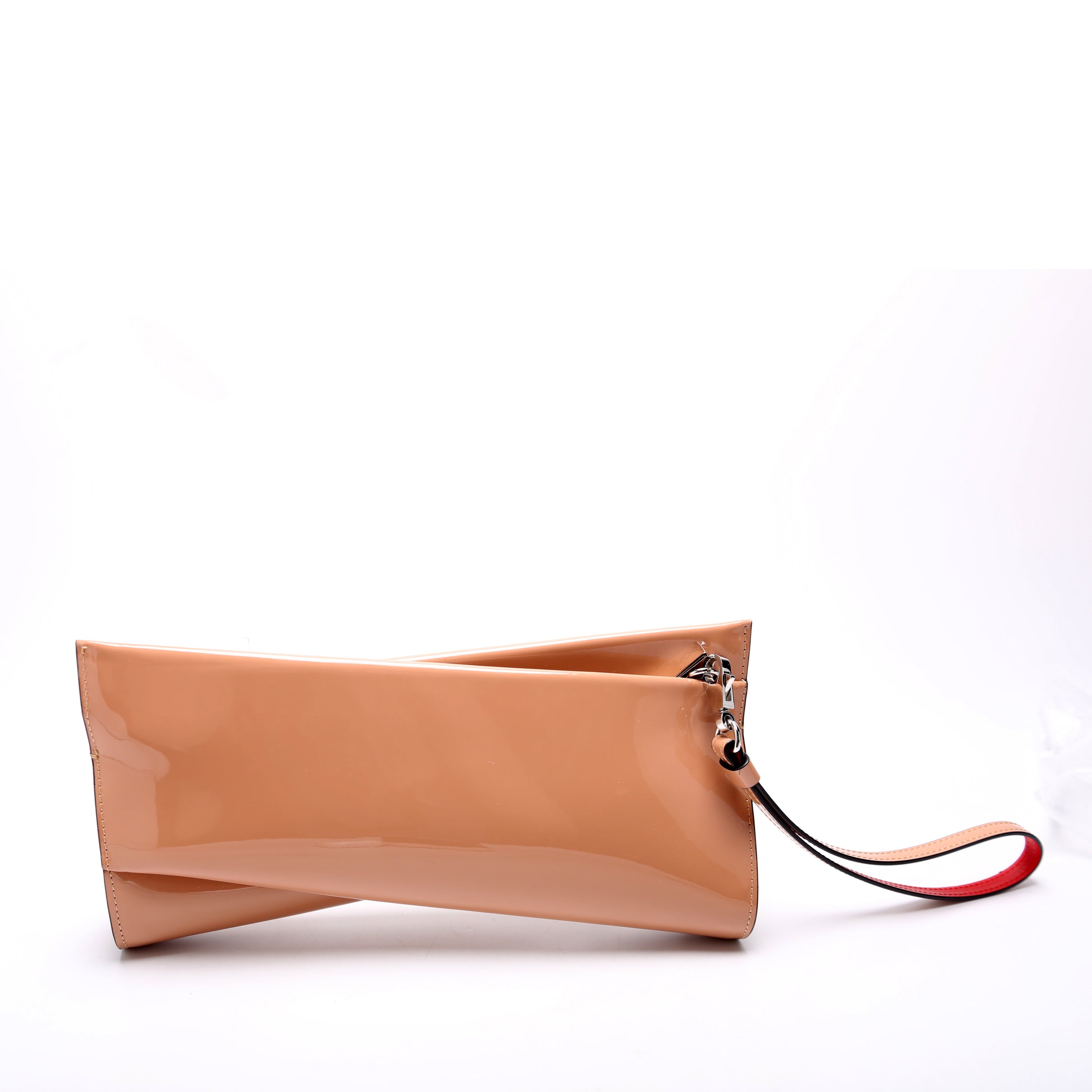 Loubitwist Patent Clutch Nude