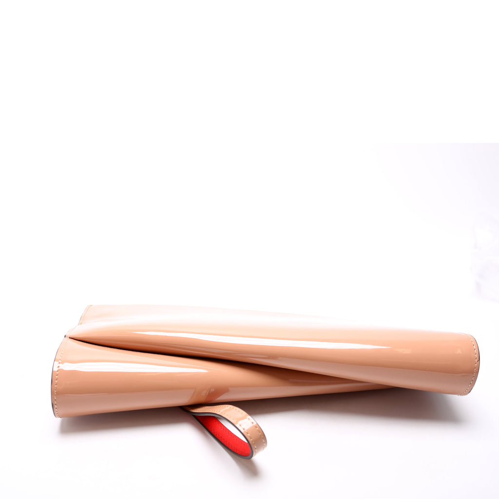 Loubitwist Patent Clutch Nude