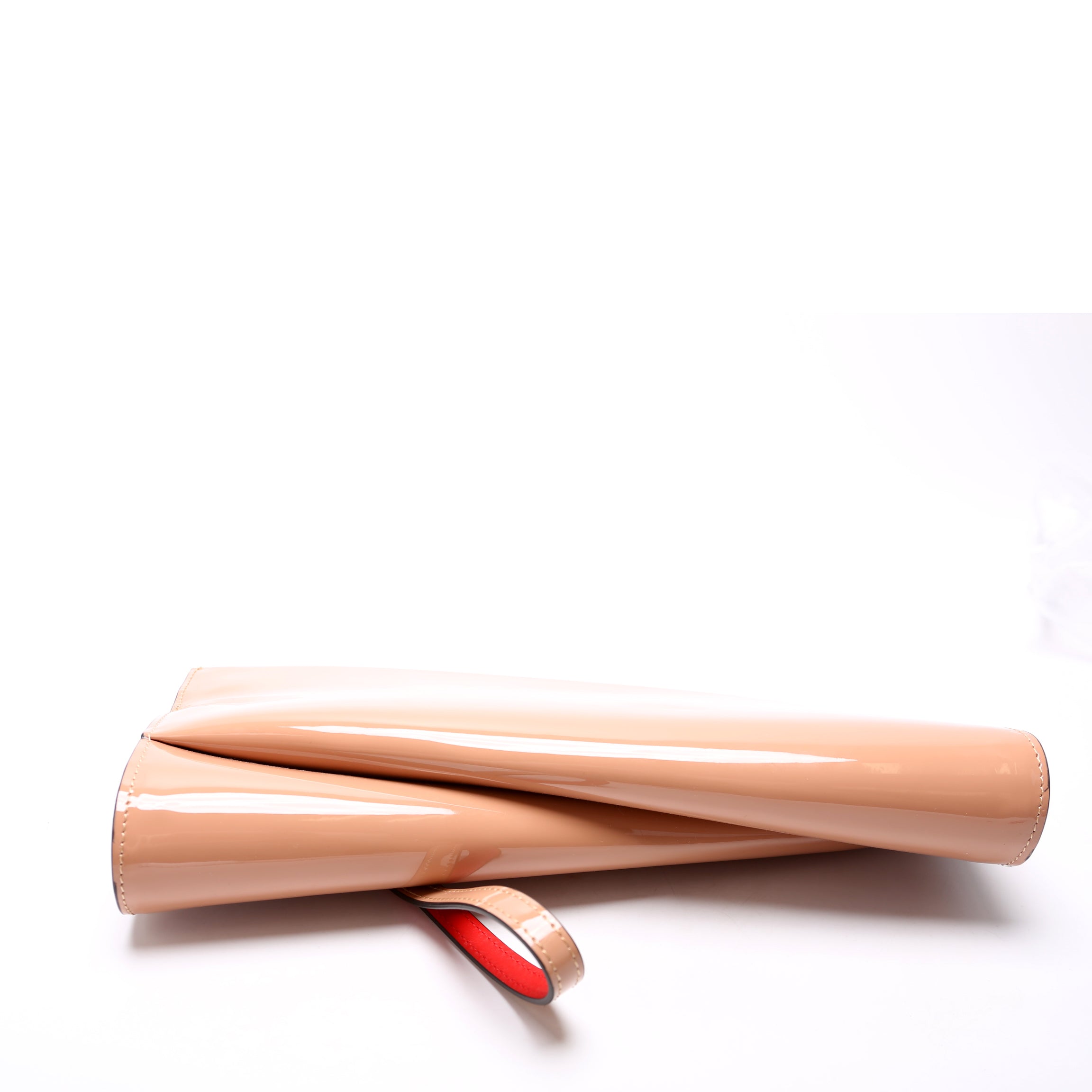 Loubitwist Patent Clutch Nude
