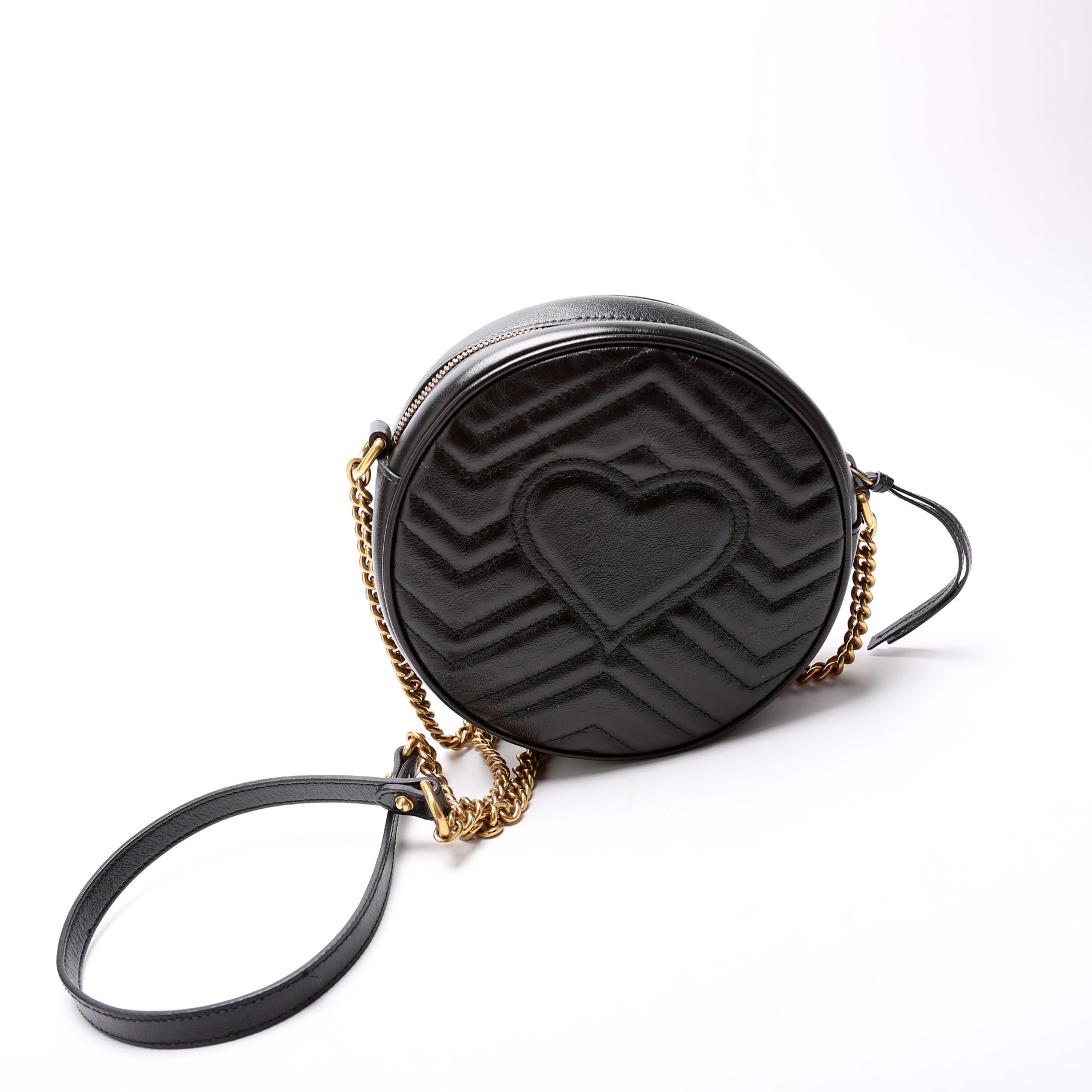 Gucci 550154 Marmont Mini Round Black