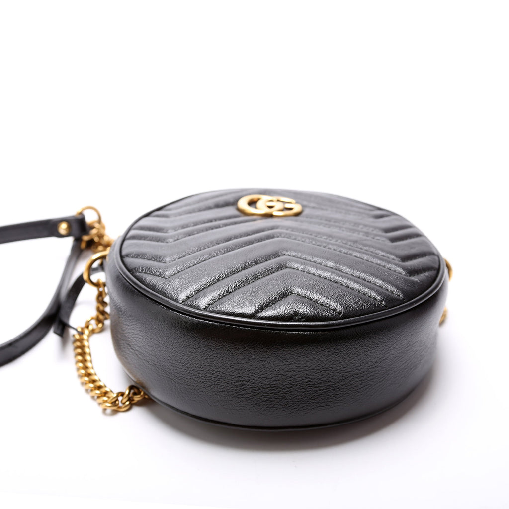Gucci 550154 Marmont Mini Round Black
