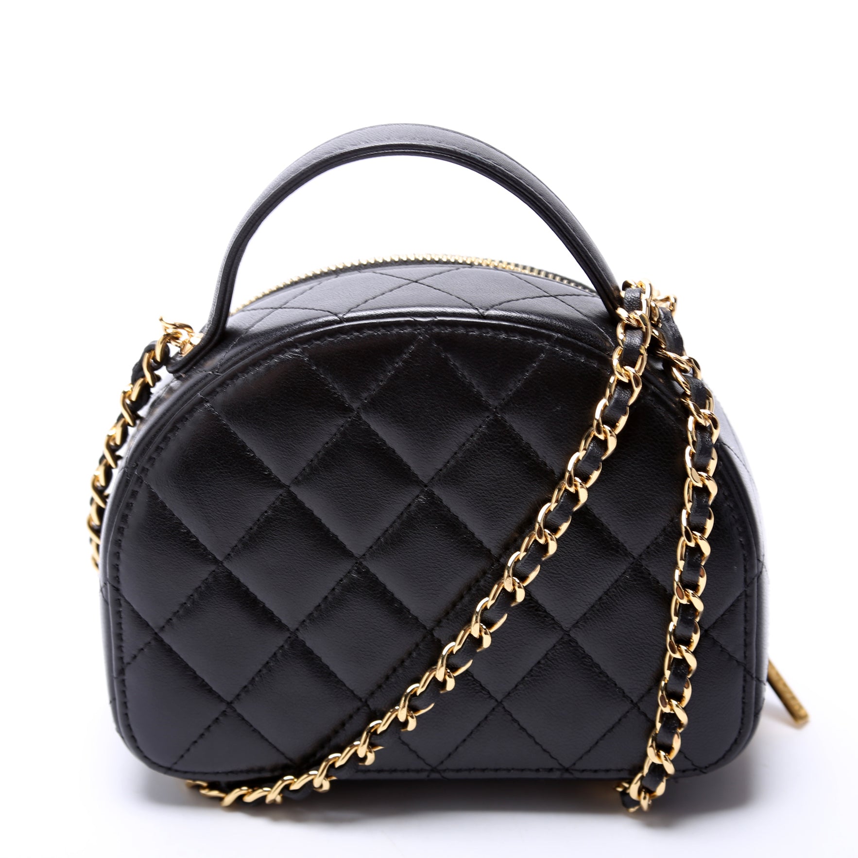 Chic Riviera Small Top Handle Vanity Lambskin RFID Black
