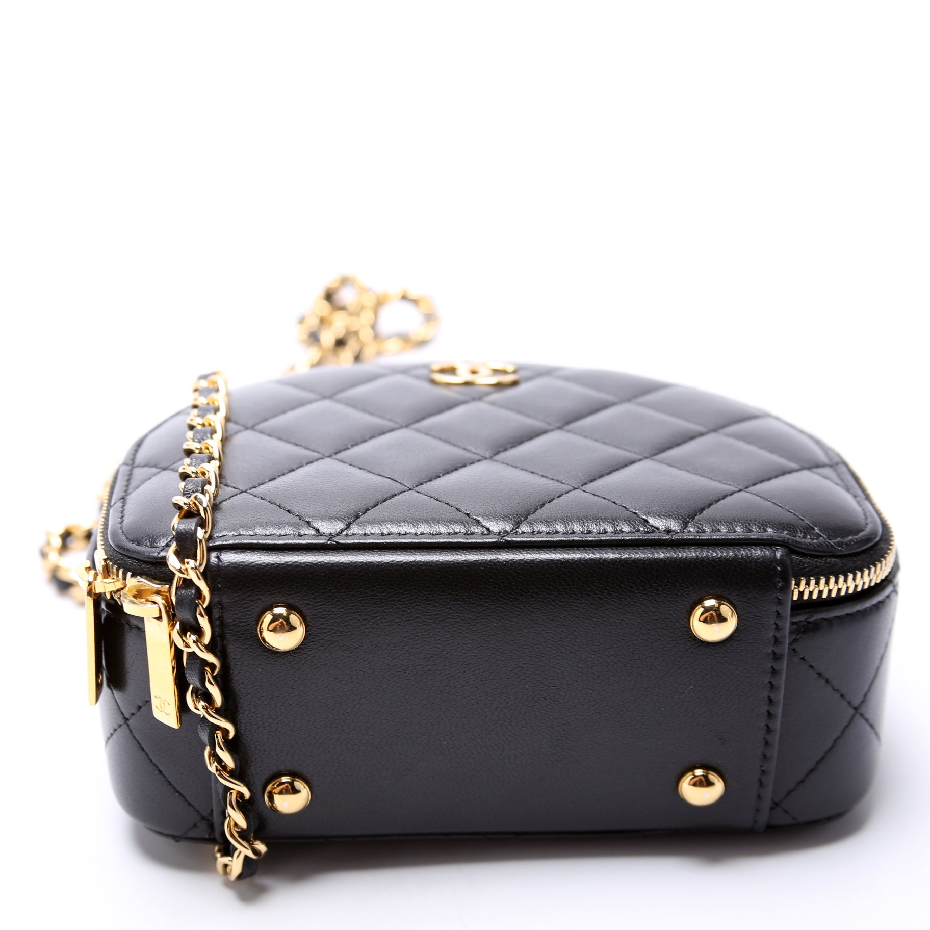 Chic Riviera Small Top Handle Vanity Lambskin RFID Black