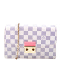 Croisette Chain Wallet NM Damier Azur Salmon