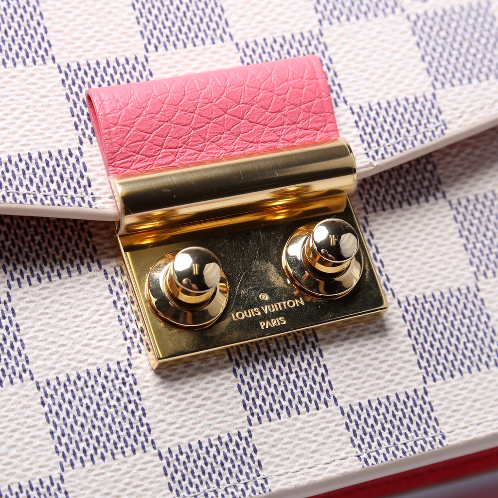 Croisette Chain Wallet NM Damier Azur Salmon