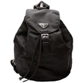 Flap Top Backpack Nylon Vintage Black