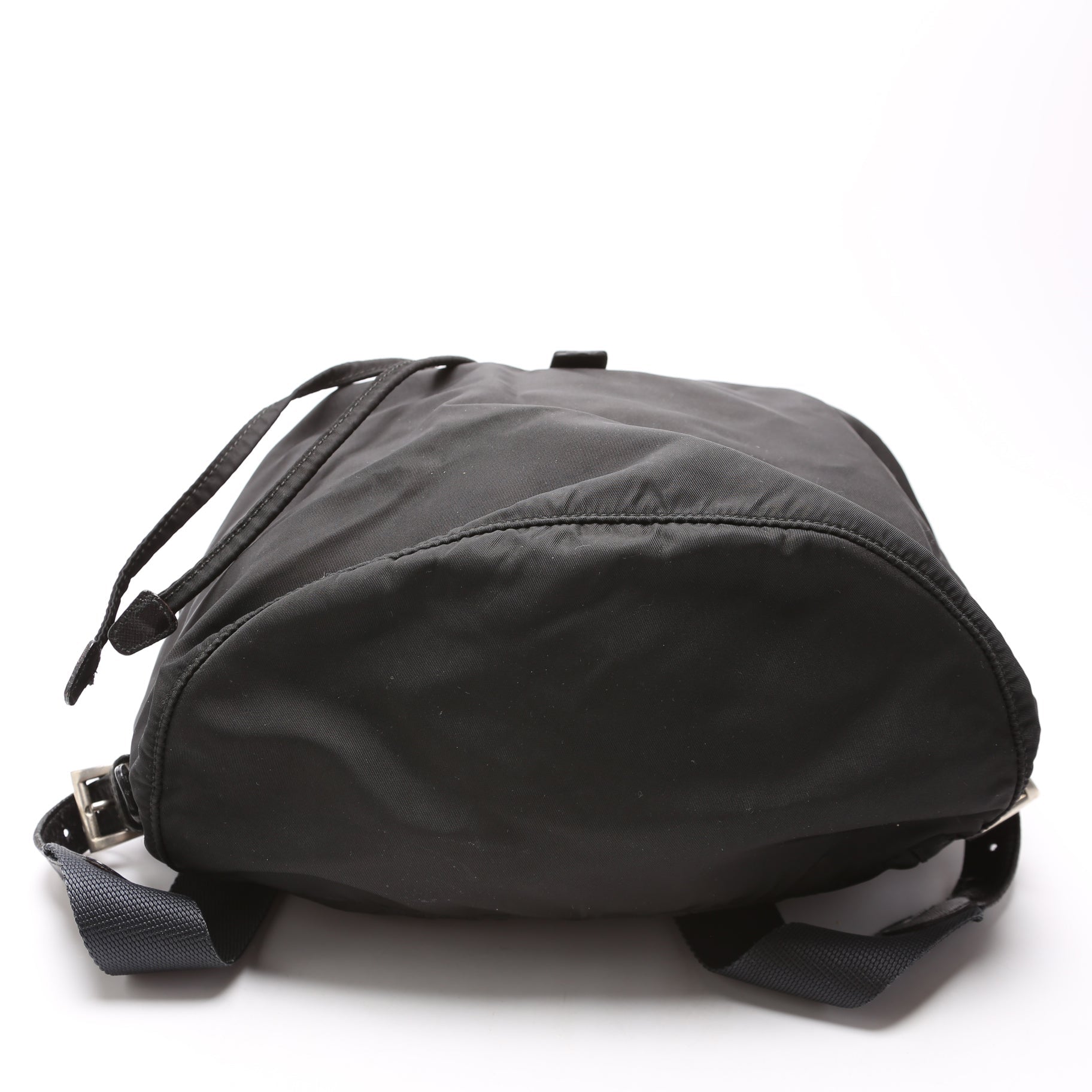 Flap Top Backpack Nylon Vintage Black
