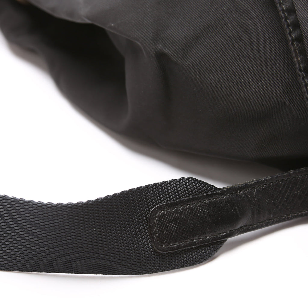 Flap Top Backpack Nylon Vintage Black