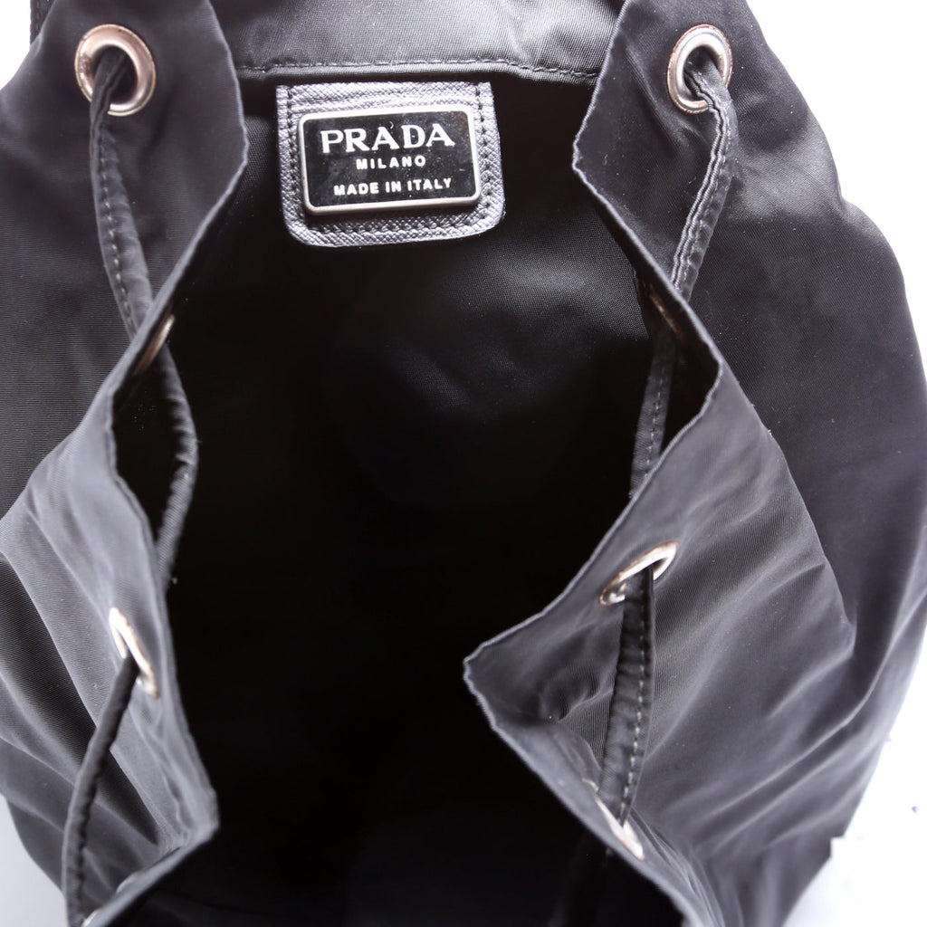 Flap Top Backpack Nylon Vintage Black
