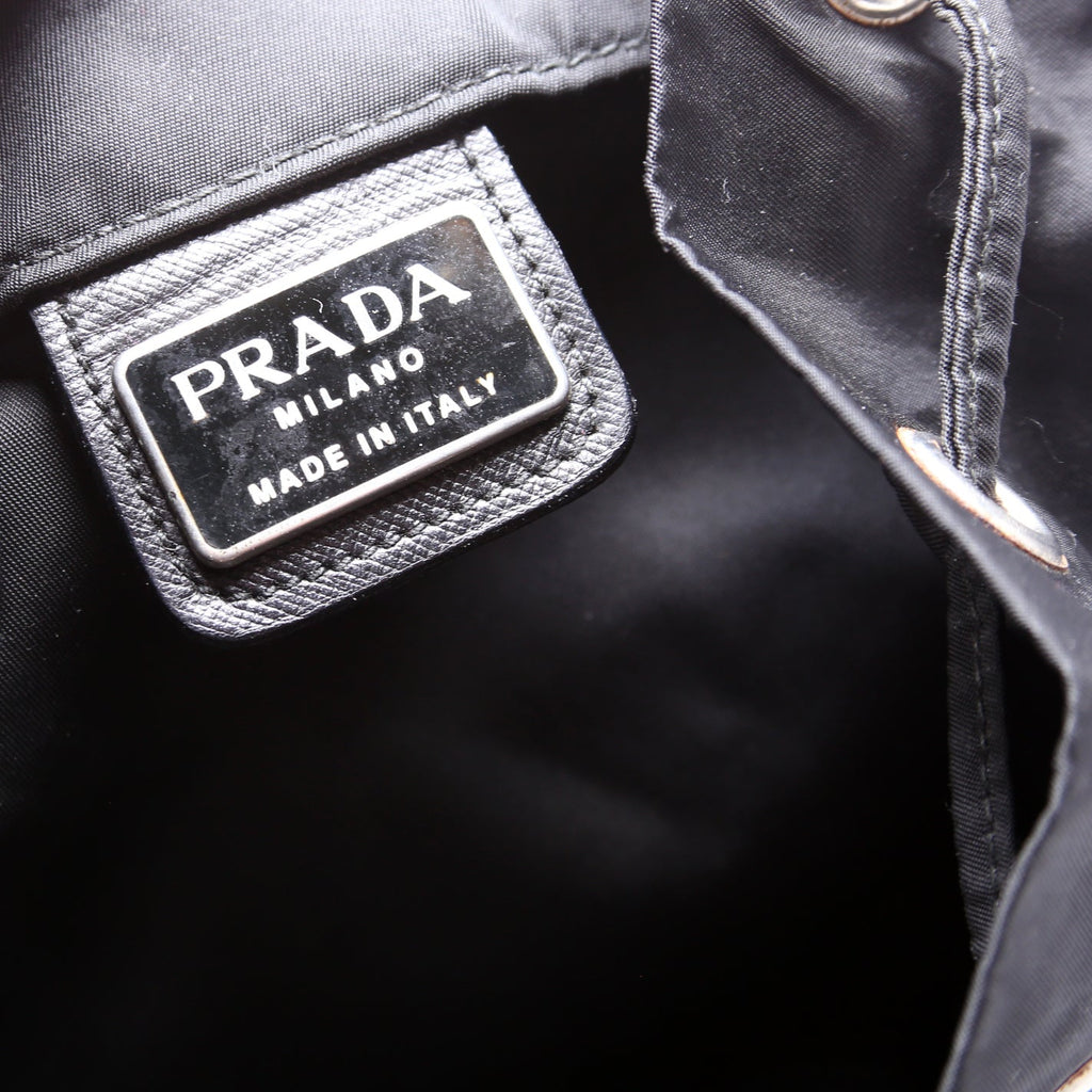 Flap Top Backpack Nylon Vintage Black