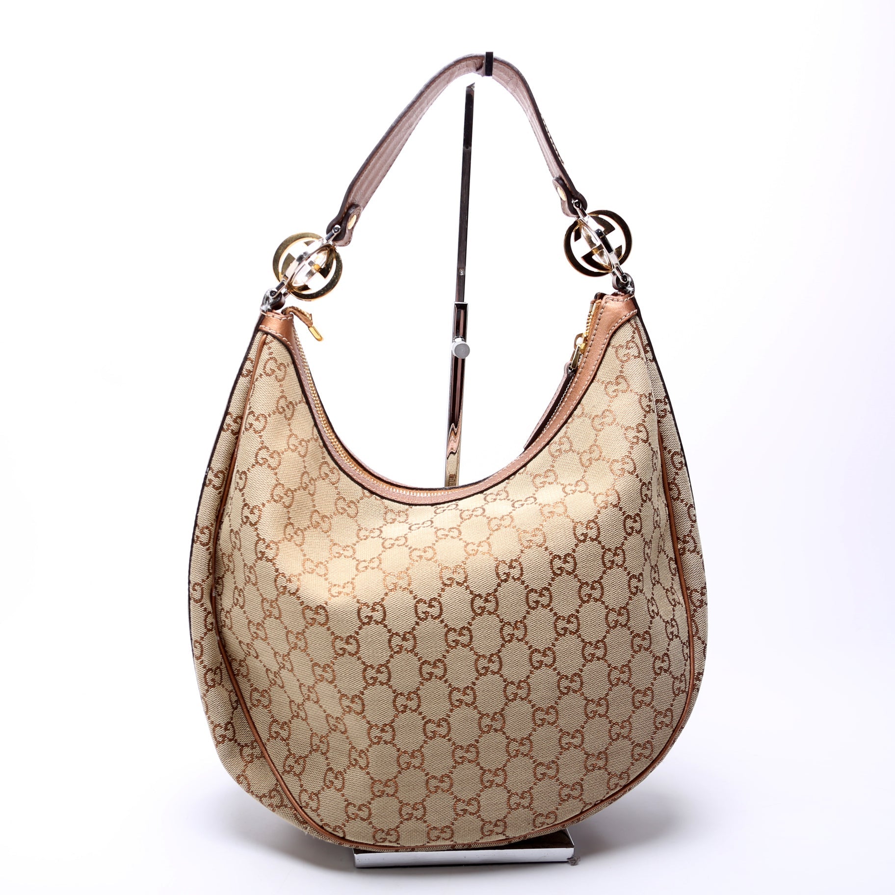 232962 GG Canvas Twins Hobo Brown/Tan