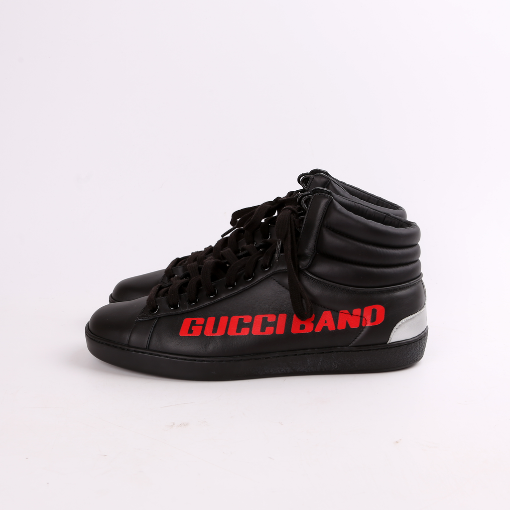 Gucci Ace Band High Top Sneakers Men's Size 9.5(Women's 41.5)