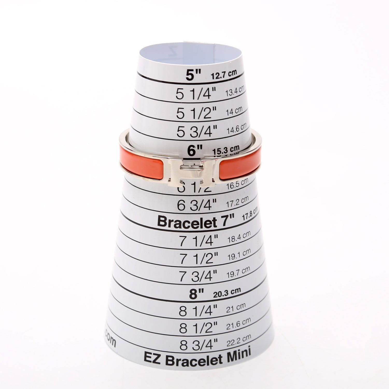 Hermes Clic Clac Narrow PM Bracelet Silver/Orange