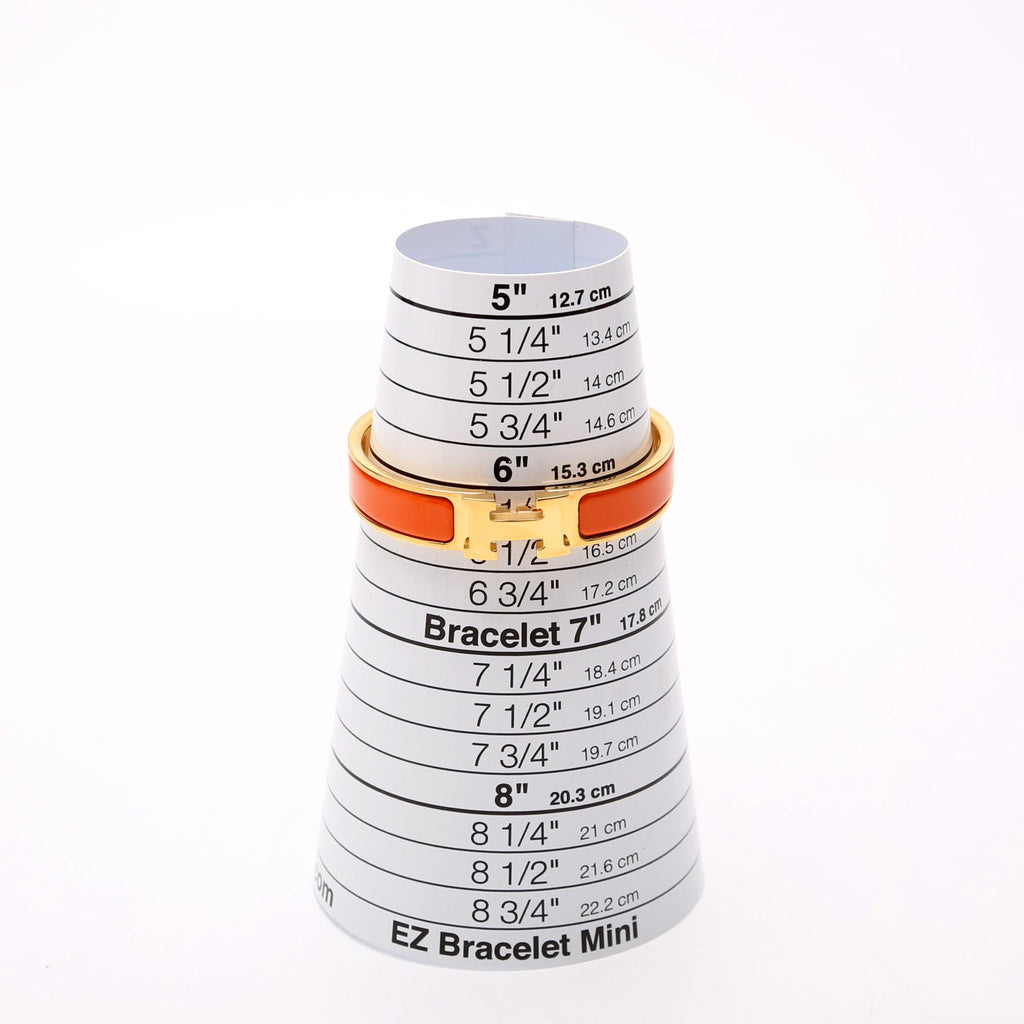 Hermes Clic Clac Narrow PM Bracelet Gold/Orange