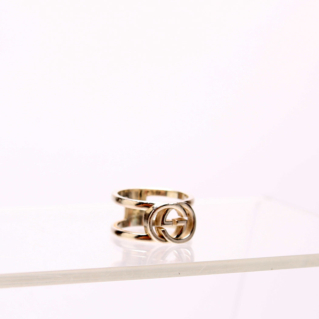 Interlocking G Wide Ring 925 Size 4