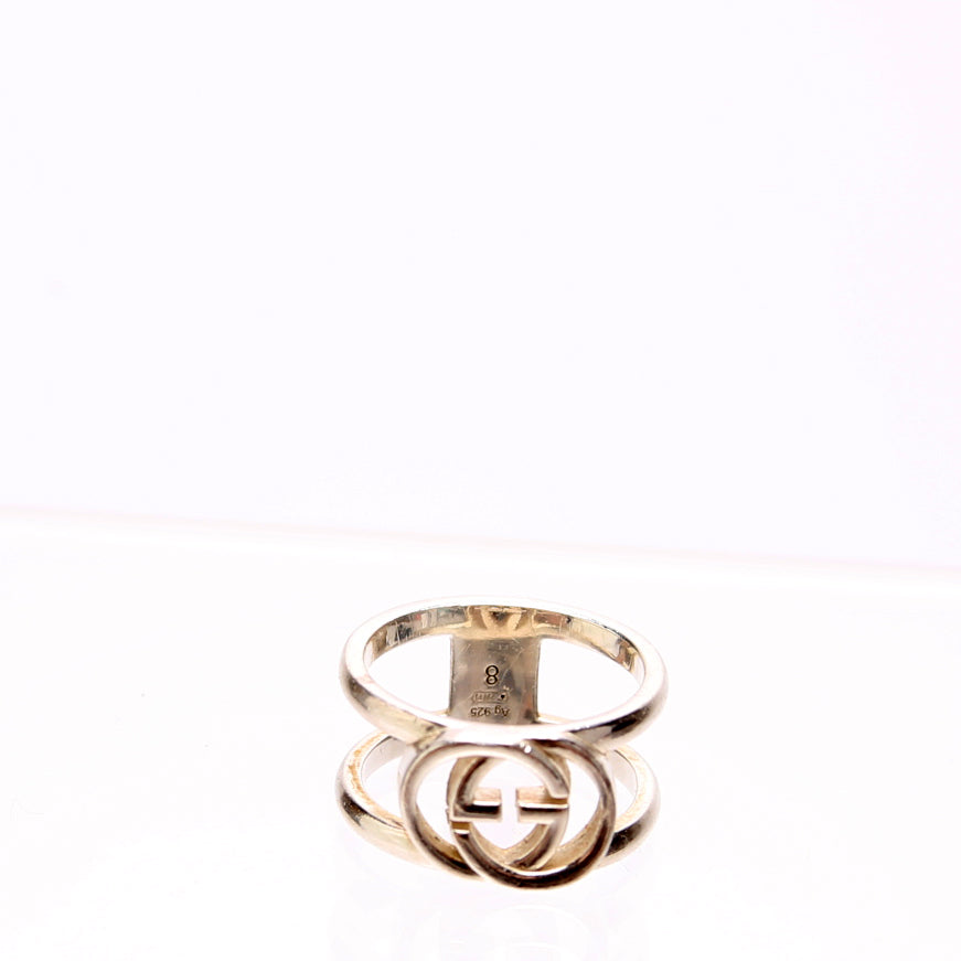 Interlocking G Wide Ring 925 Size 4