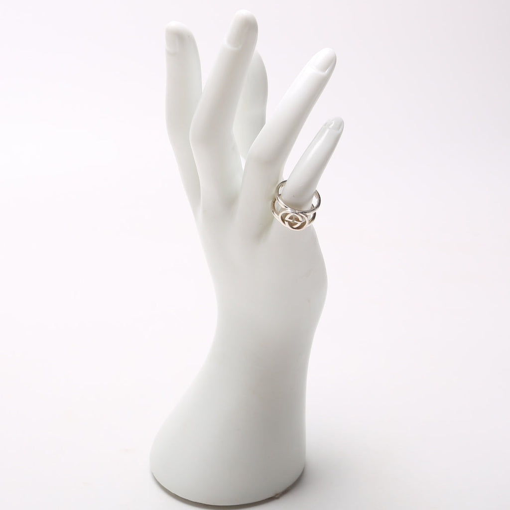 Interlocking G Wide Ring 925 Size 4