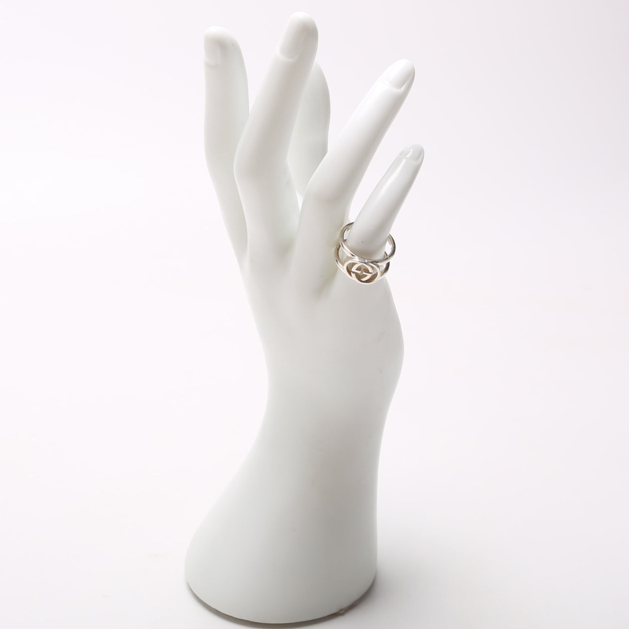 Interlocking G Wide Ring 925 Size 4