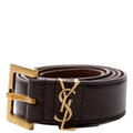 558088 Cassandre Thin Square Belt Size 90 Brown