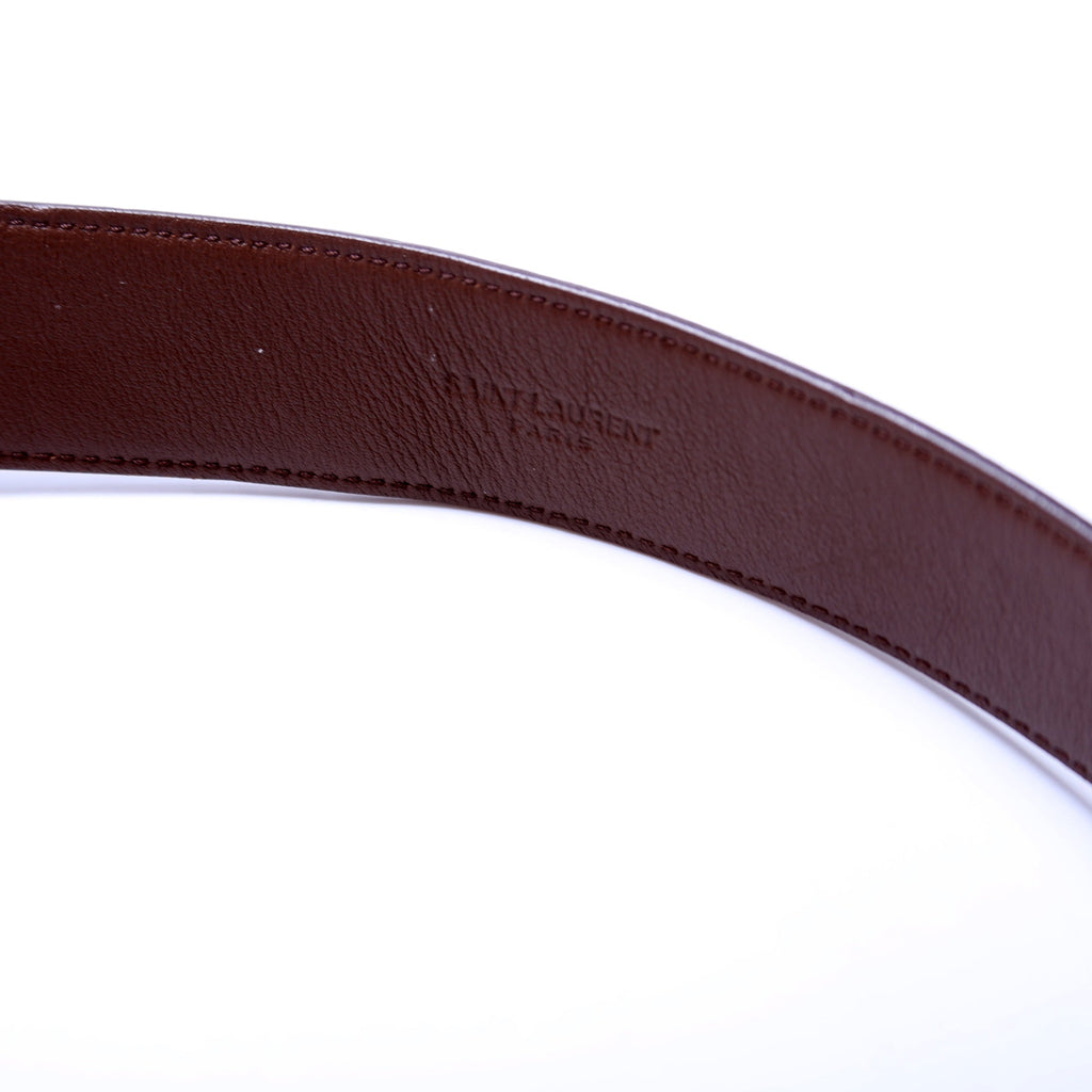 558088 Cassandre Thin Square Belt Size 90 Brown