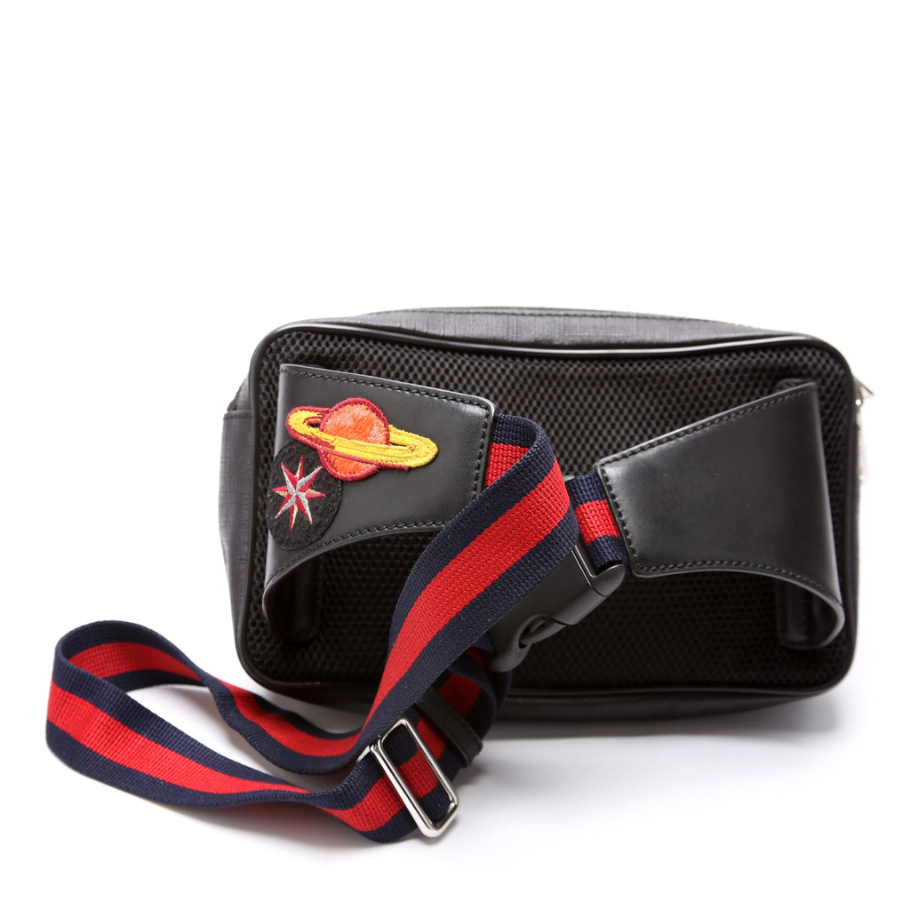 474293 Soft GG Supreme Night Courrier Belt Bag Black