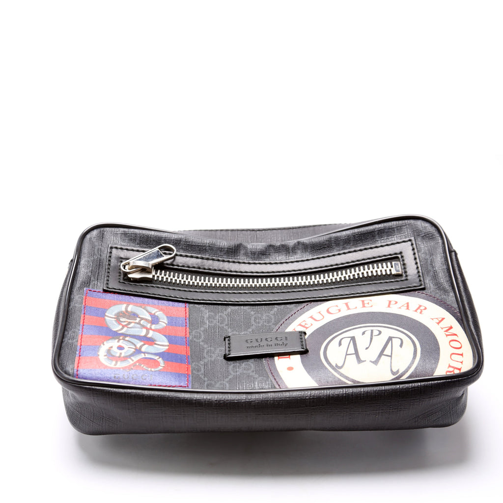 474293 Soft GG Supreme Night Courrier Belt Bag Black