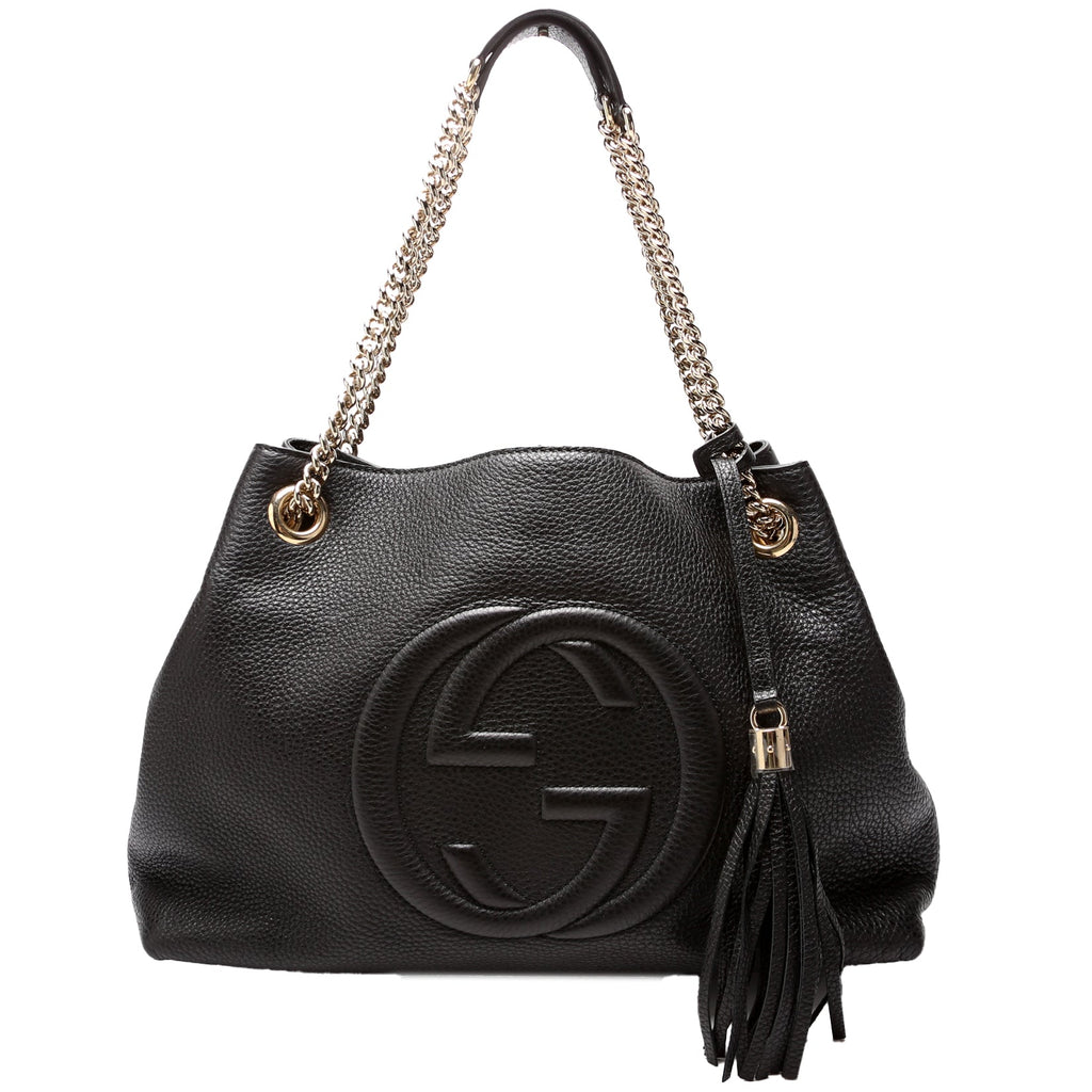 536196 Soho Chain Tote Newer Black