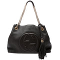 536196 Soho Chain Tote Newer Black