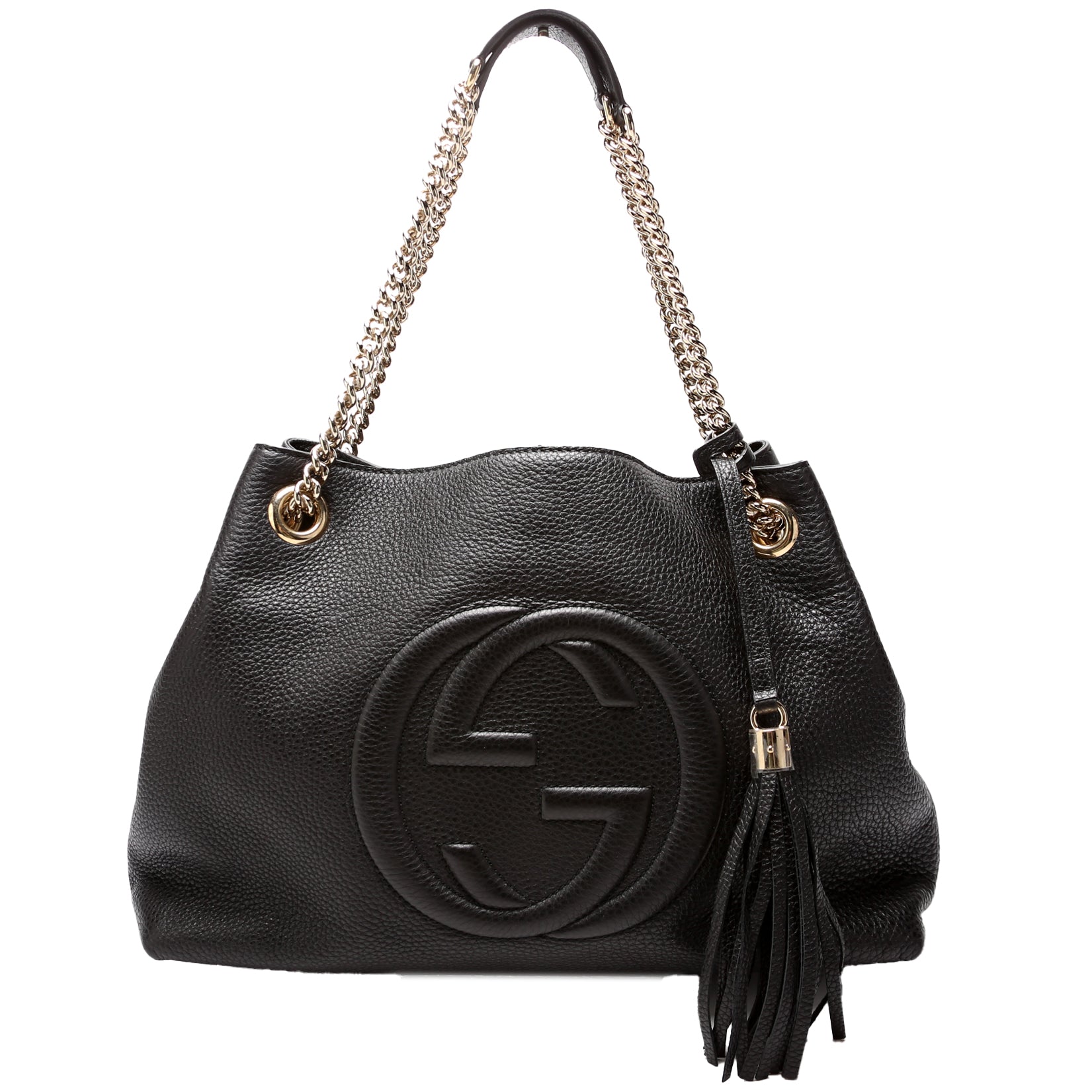 536196 Soho Chain Tote Newer Black