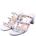 Rockstud Block Heels Size 38.5 Blue
