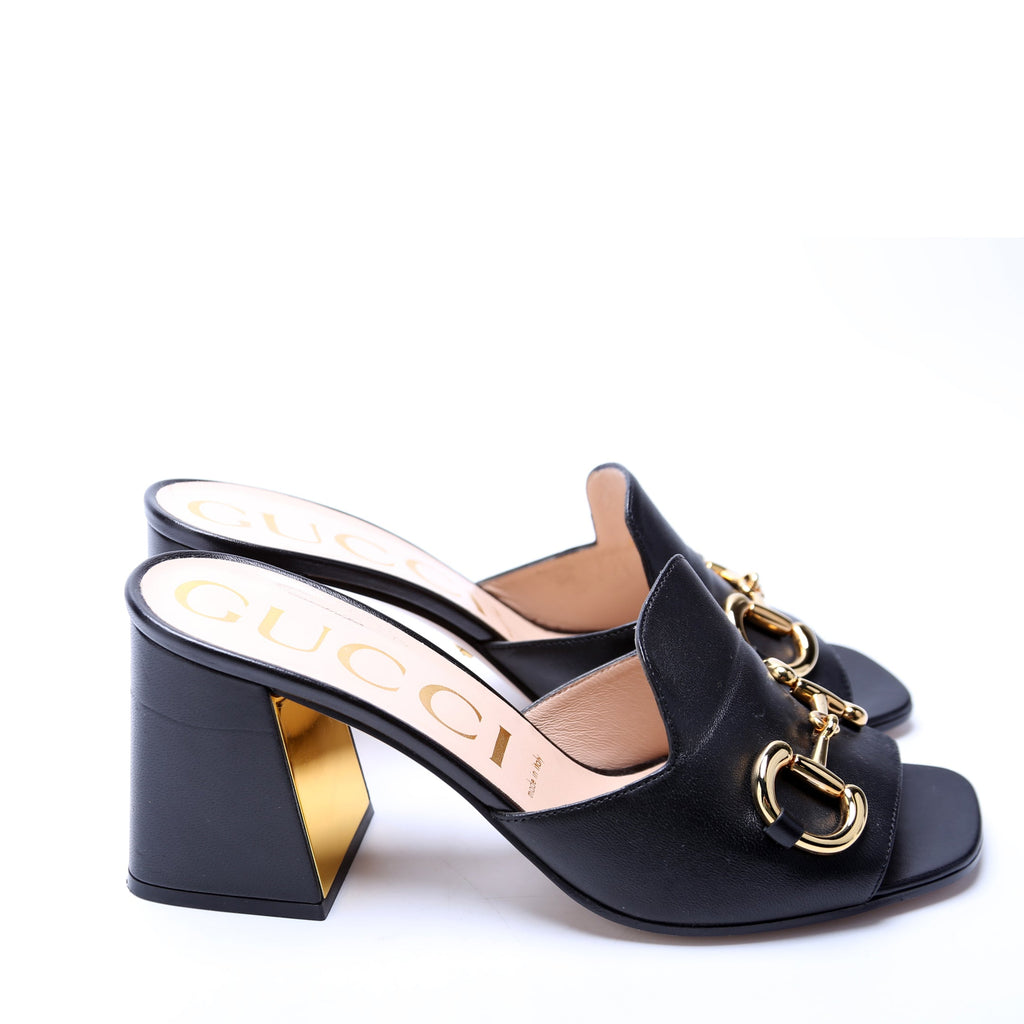 Horsebit Sandals Size 39 Black