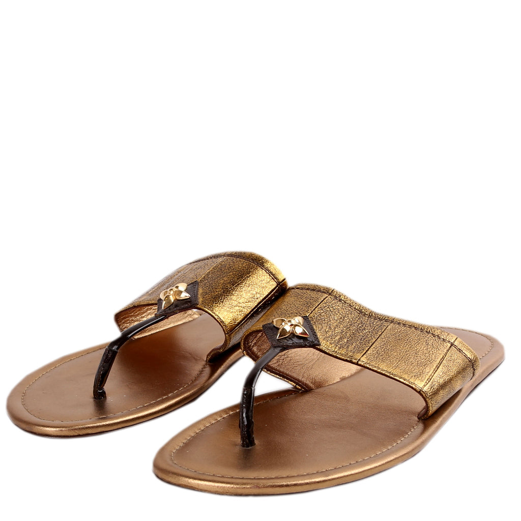 Leather Thong Flip Flops Size 38
