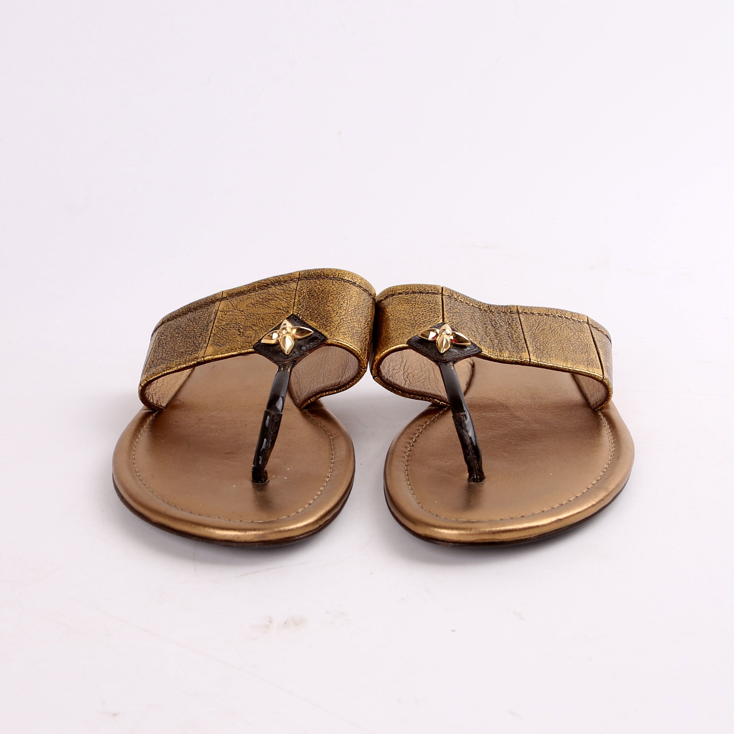 Leather Thong Flip Flops Size 38