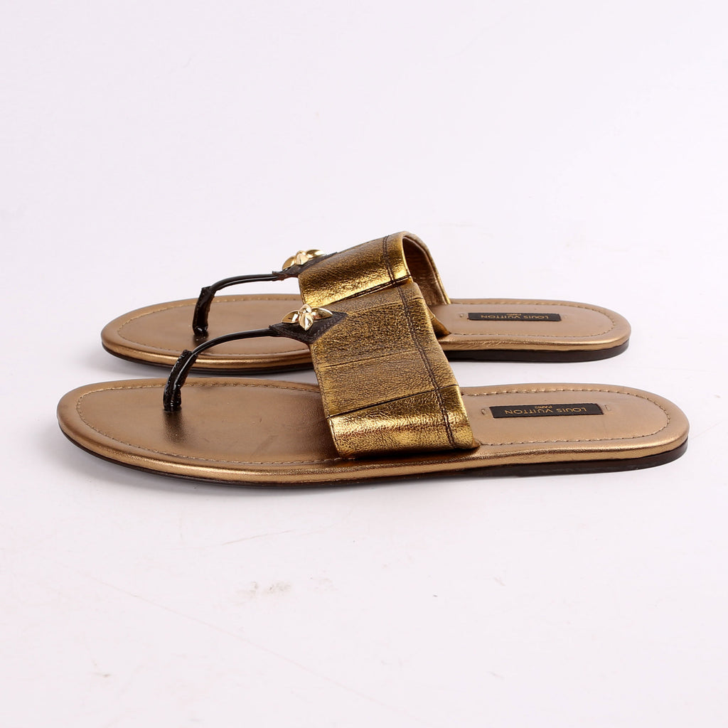 Leather Thong Flip Flops Size 38