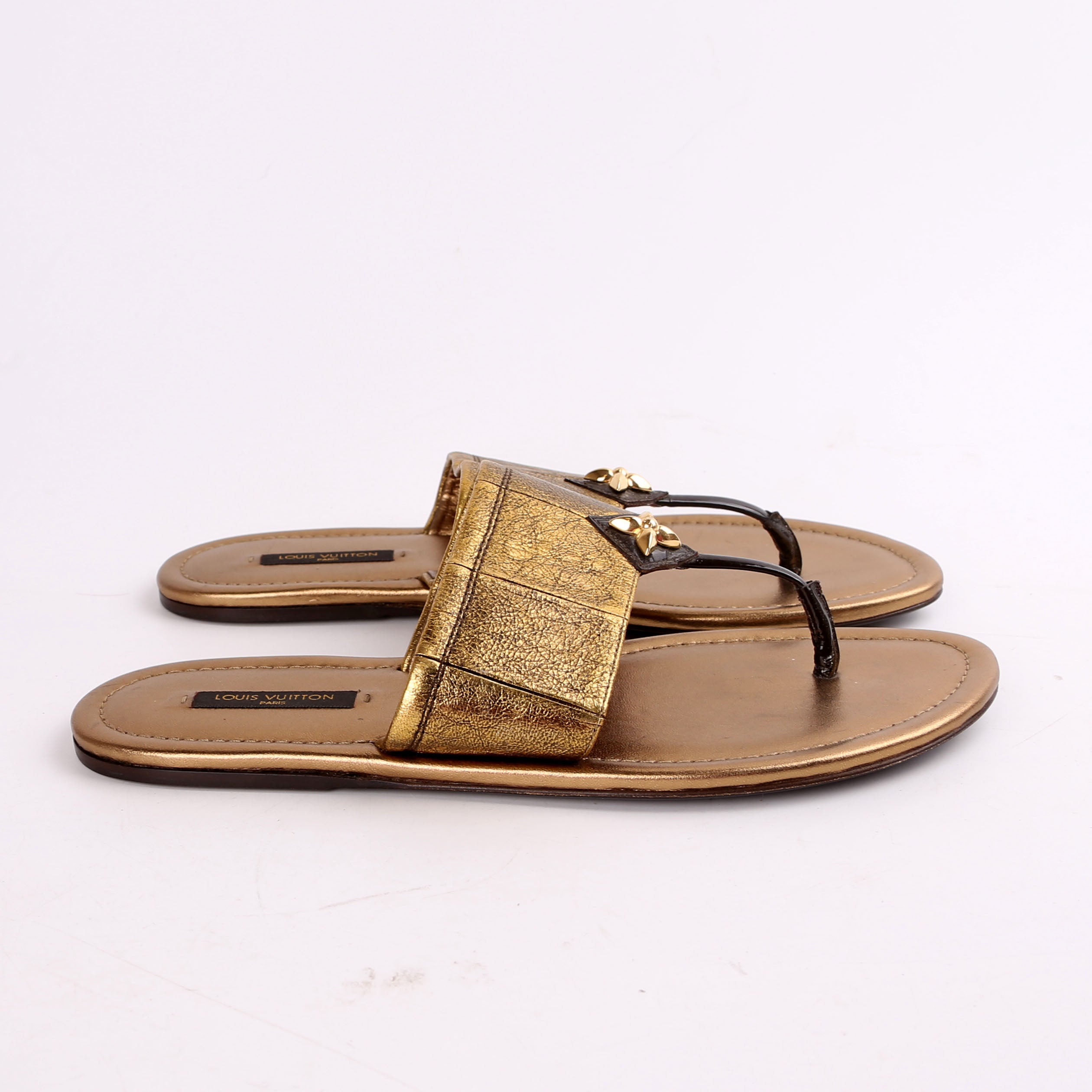 Leather Thong Flip Flops Size 38