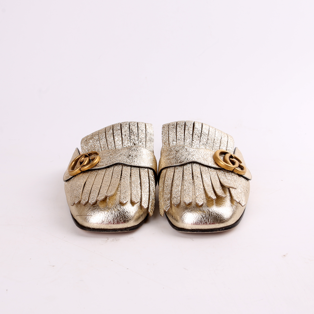 GG Marmont Fringe Mules Size 42