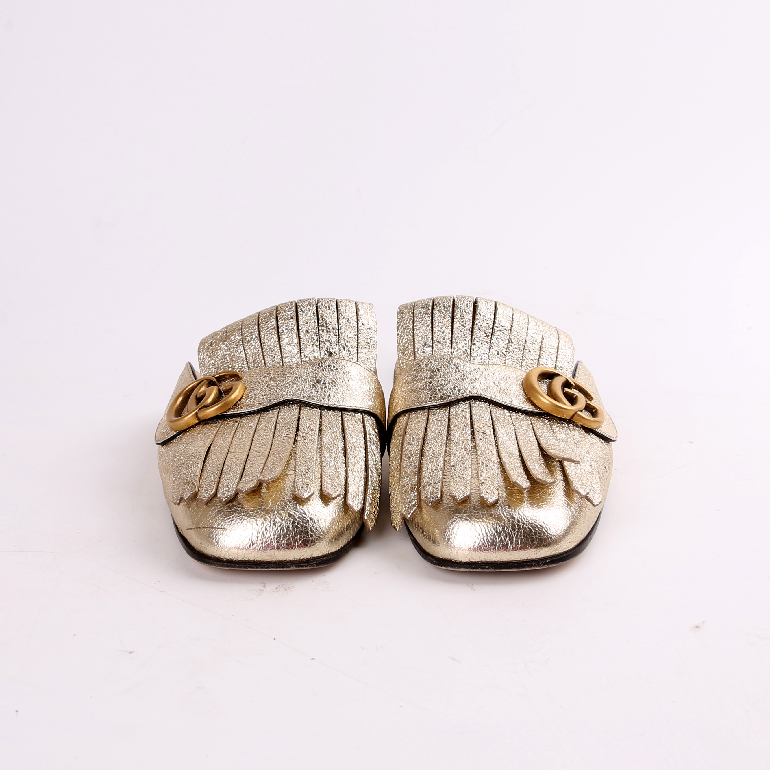 GG Marmont Fringe Mules Size 42