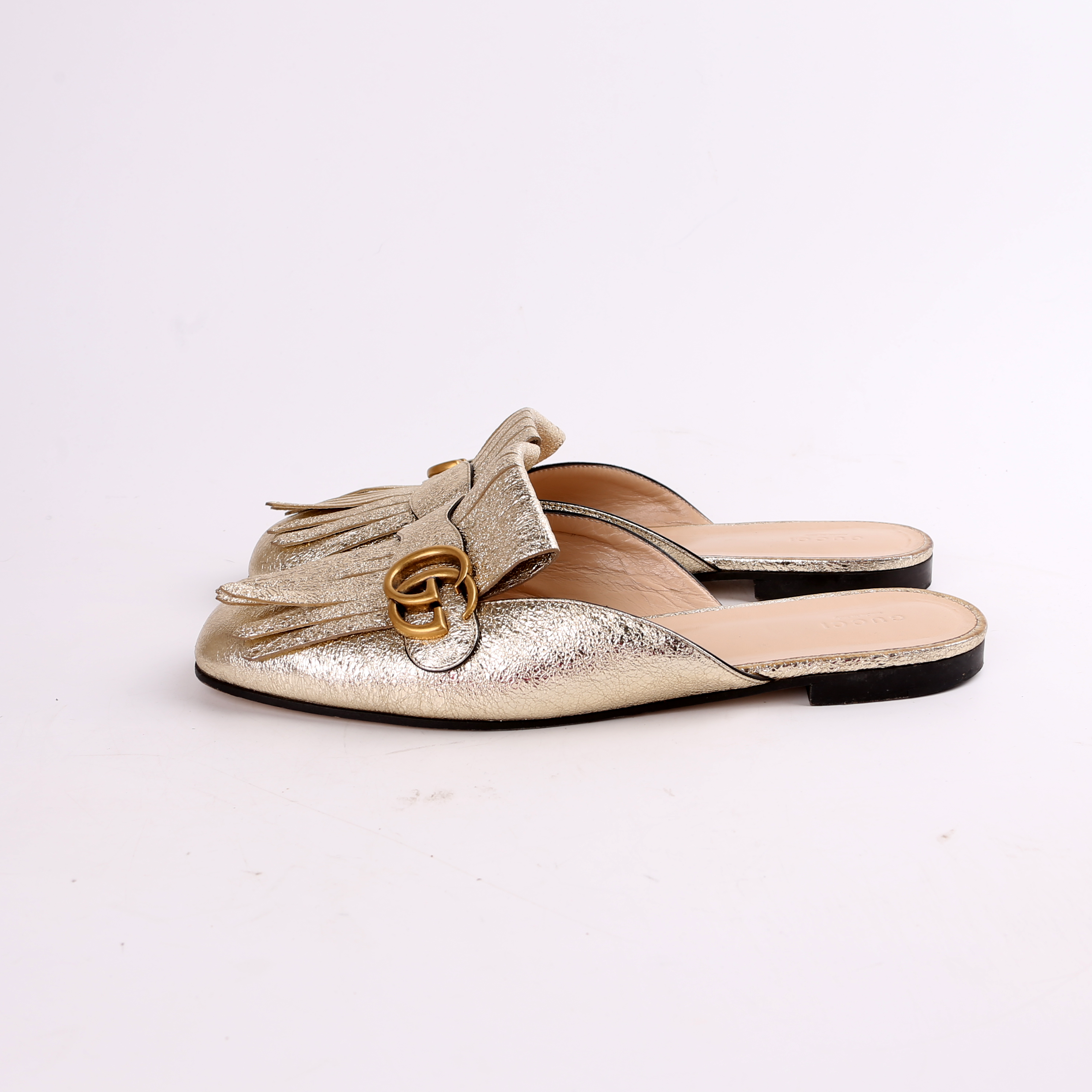 GG Marmont Fringe Mules Size 42