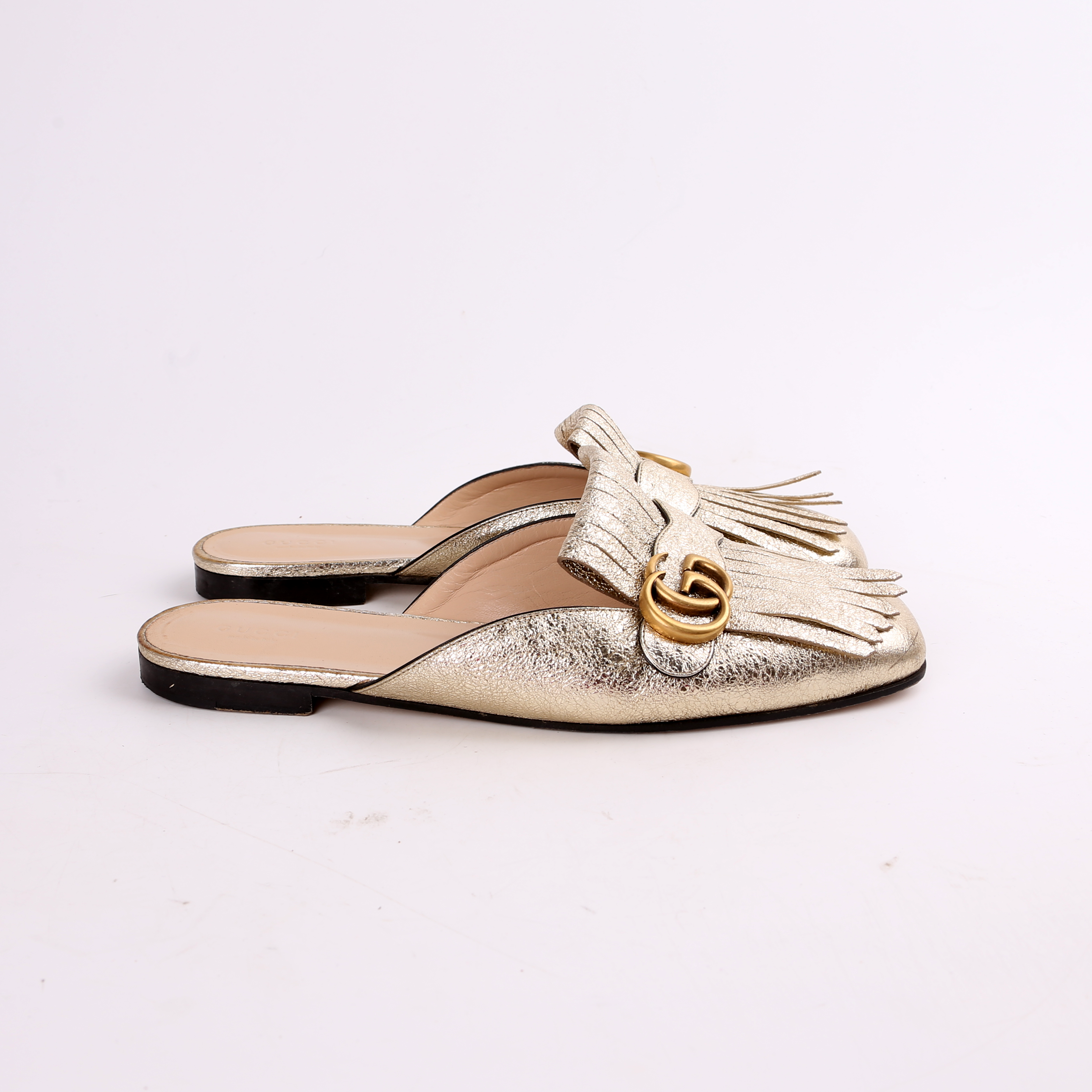 GG Marmont Fringe Mules Size 42